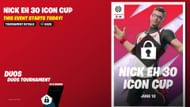 Players can participate in the Icon Cup from the compete tab in-game (Image via Epic Games)